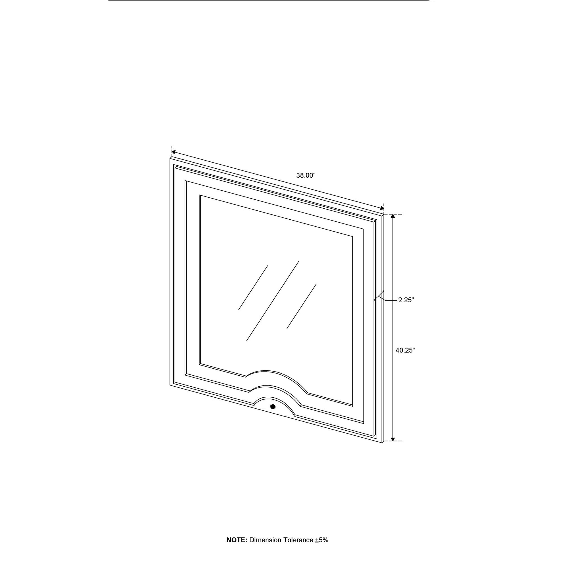 Isaiah - Mirror With Upholstered Frame And LED Lighting Global Furniture USA