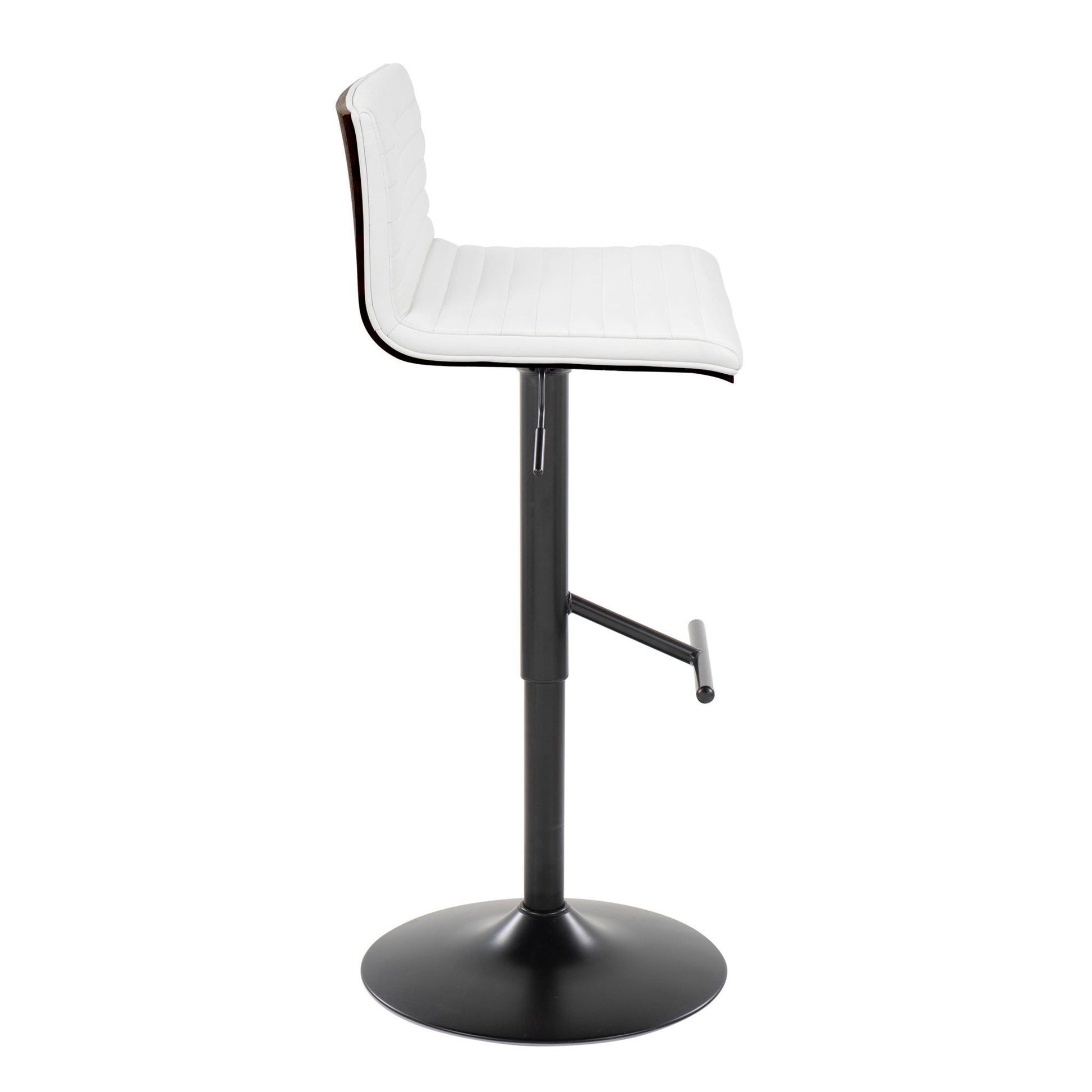 Mason - Contemporary Adjustable Barstool With Swivel With Straight T Footrest (Set of 2) Lumi Source