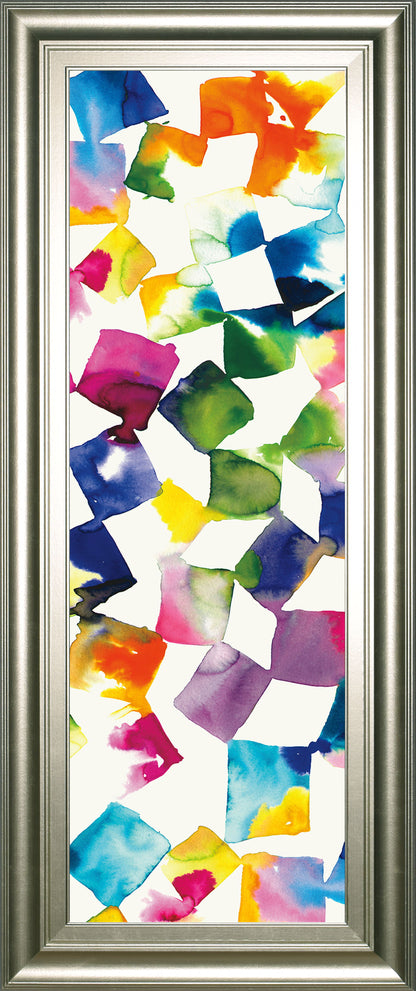 Colorful Cubes Il By Wild Apple Portfolio - Framed Print Wall Art - Blue