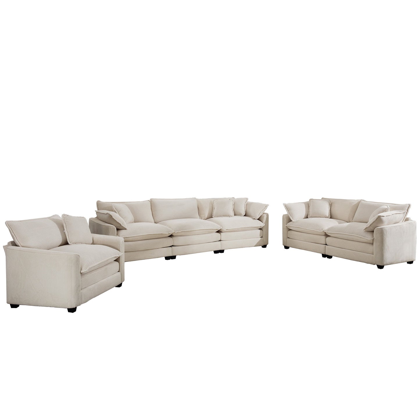 Elegant Oversized Sectional Sofa Set With Deep Seats And Flexible Layout Home Essentials