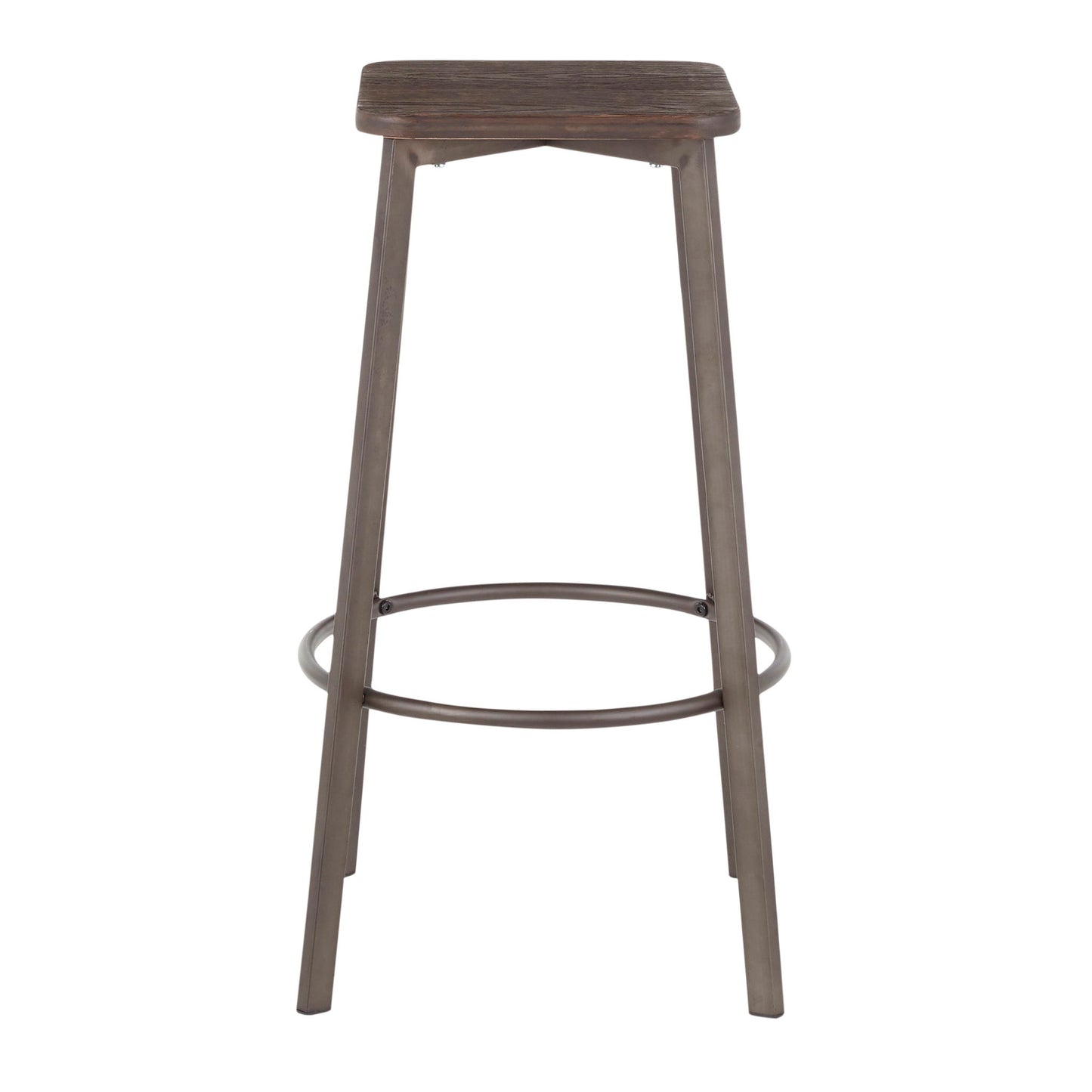 Clara - Industrial Square Barstool (Set of 2) - Espresso Lumi Source