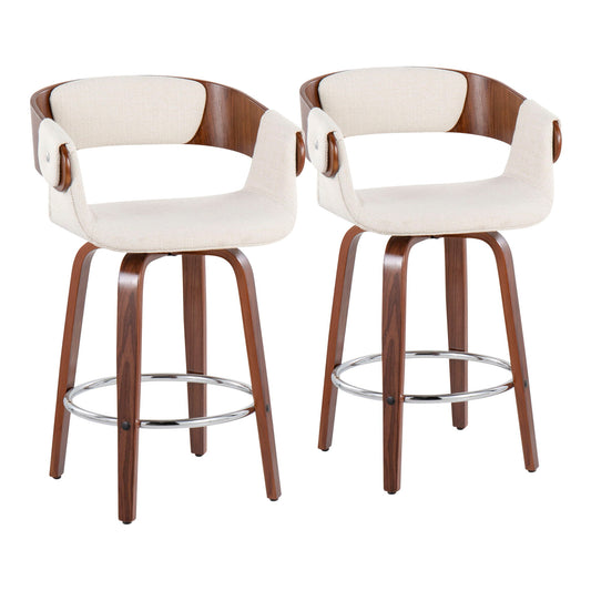 Elisa - Mid Century Modern Counter Stool (Set of 2) Lumi Source