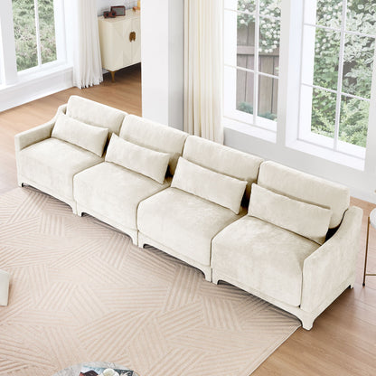 Elegant Sofa With Ergonomic Design And Lumbar Pillows Home Essentials