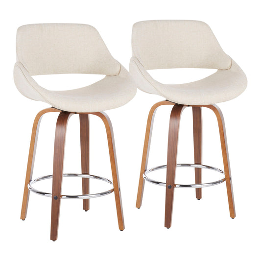 Fabrico - Mid Century Modern Counter Stool (Set of 2) Lumi Source
