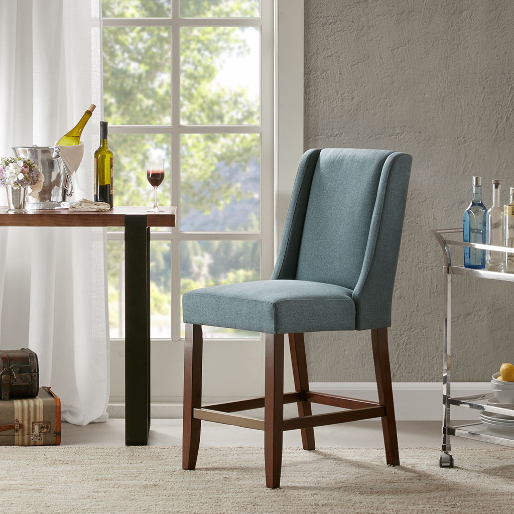 Brody - Wing Counter Stool - Blue