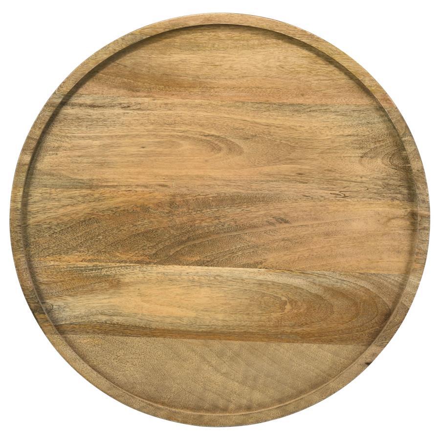 Ixia - Round Solid Mango Wood Accent Side Table CoasterEssence