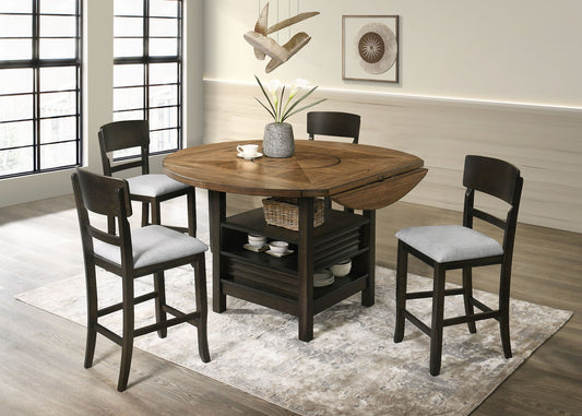 Oakly - 5 Piece Dining Room Set - Light Brown Crown Mark