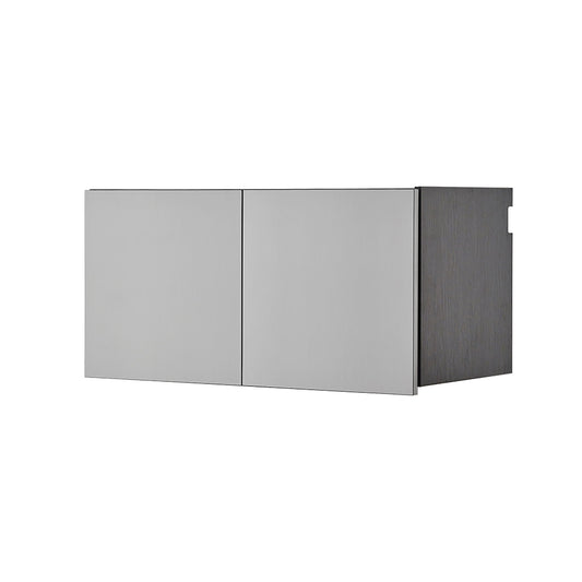 Astro Series - Metal Wall Storage Cabinet With Soft Closing Drawers - Metallic Gray Daily Nest
