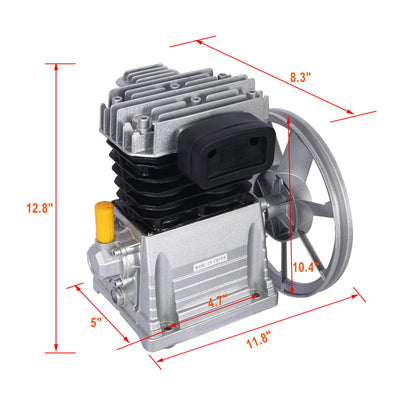 Piston 2Hp Air Compressor Head Pump 115Psi 1.5Kw - Silver Daily Nest
