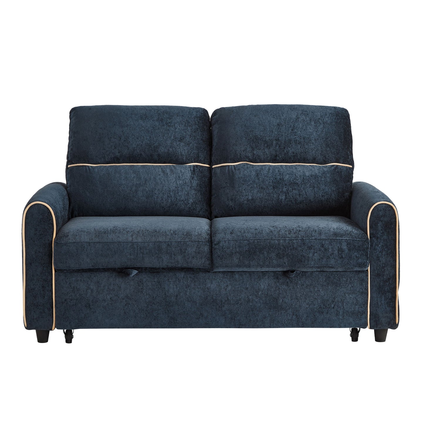 Pull Out Sofa Bed With Adjustable 3 Position Backrest, USB Charging Ports, Side Pockets Hearth and Haven