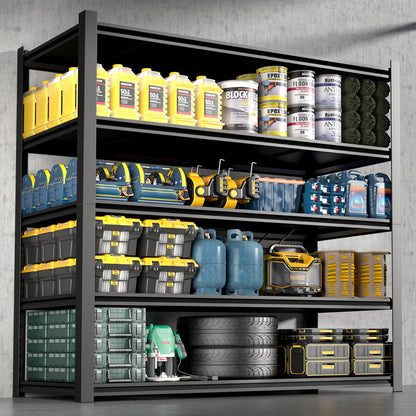 Tall Metal Shelves With Removable Dividers Are High Capacity And Load Bearing For Garages, Kitchens And Offices Daily Nest