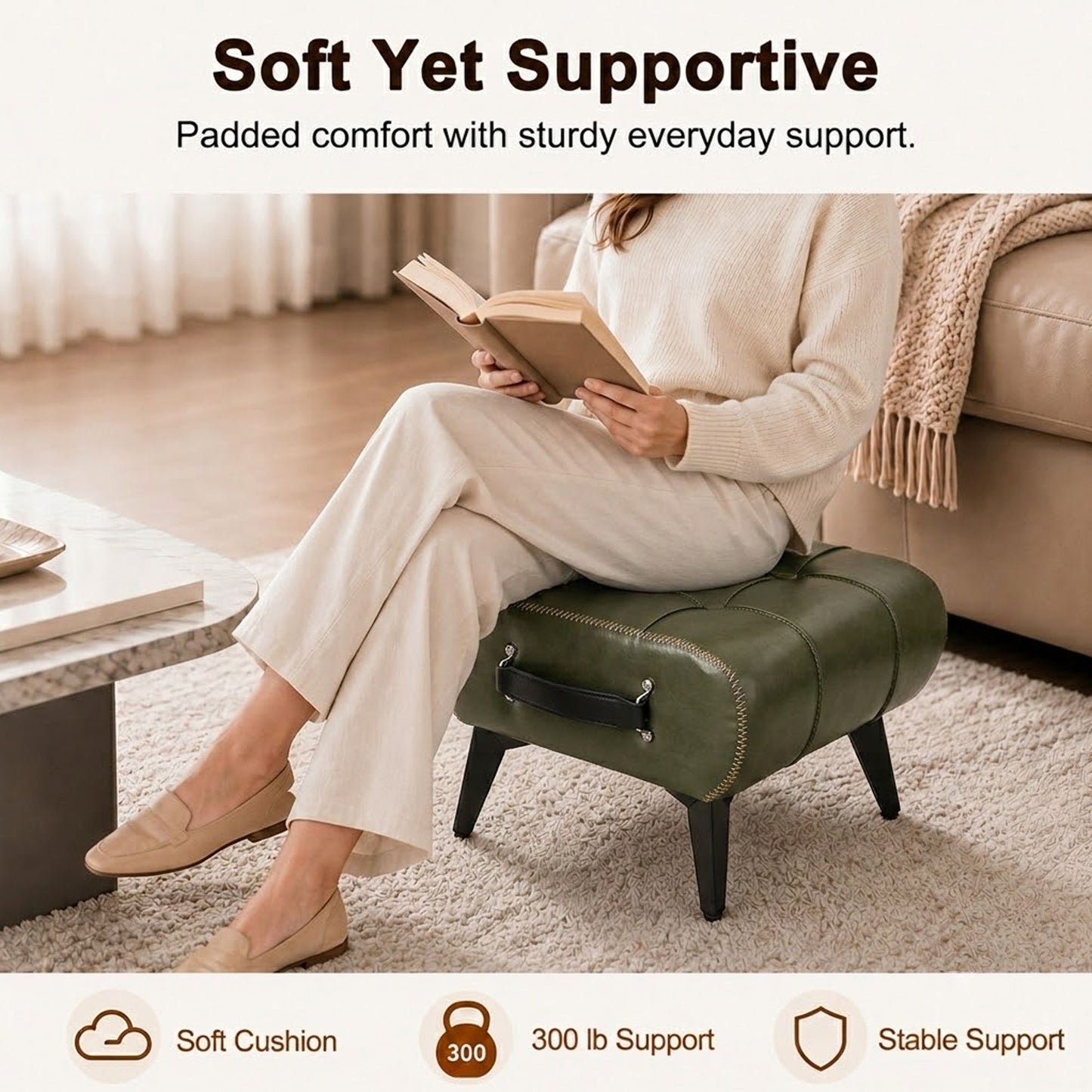 Minimalist Footstool With Hidden Storage Home Essentials