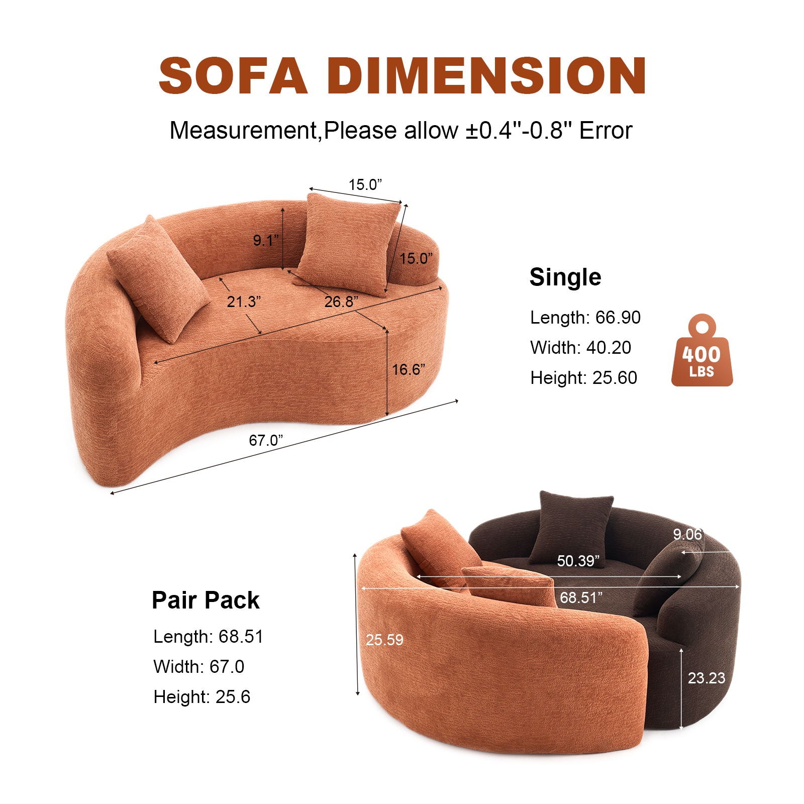 Tai Chi - Curved Dual Depth Loveseat Home Essentials