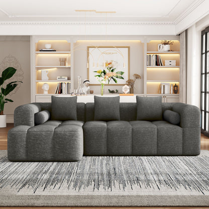 Sectional Free Combined Sofa With 2 Side Pockets Hearth and Haven