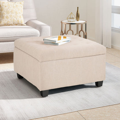 Isabella - Contemporary Ottoman With Storage Noble House