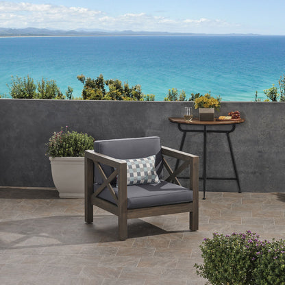 Brava - Mid - Century Modern Club Chair With Water Resistant Cushions Noble House