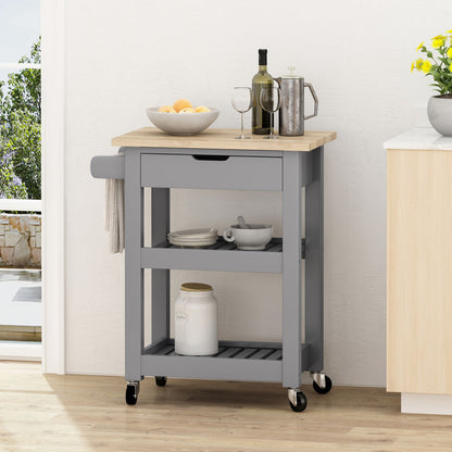 Tattnall - Kitchen Cart With Wheels Noble House