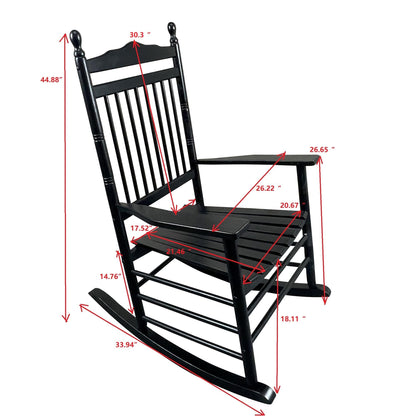 Balcony Porch Adult Rocking Chair - Wood Home Essentials
