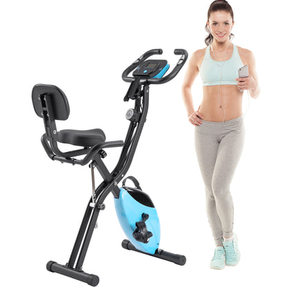 Exercise Bike Folding Stationary Bikes For Home With 16 Level Magnetic Resistance Daily Nest