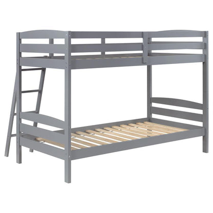 Rhea - Wood Twin Over Twin Bunk Bed - Gray