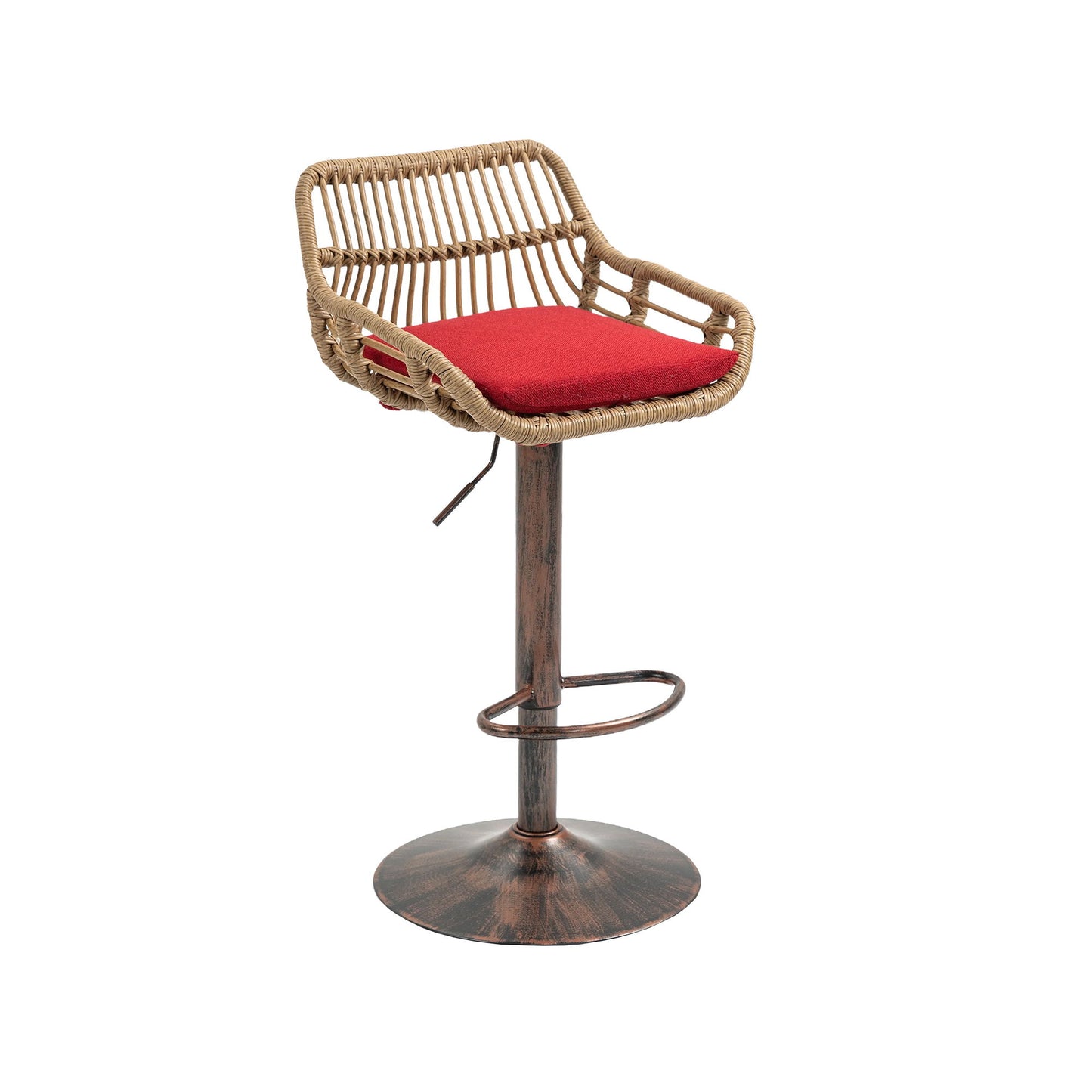 Modern Swivel Bar Stools Adjustable Counter Chairs With Footrest (Set of 2) Home Essentials