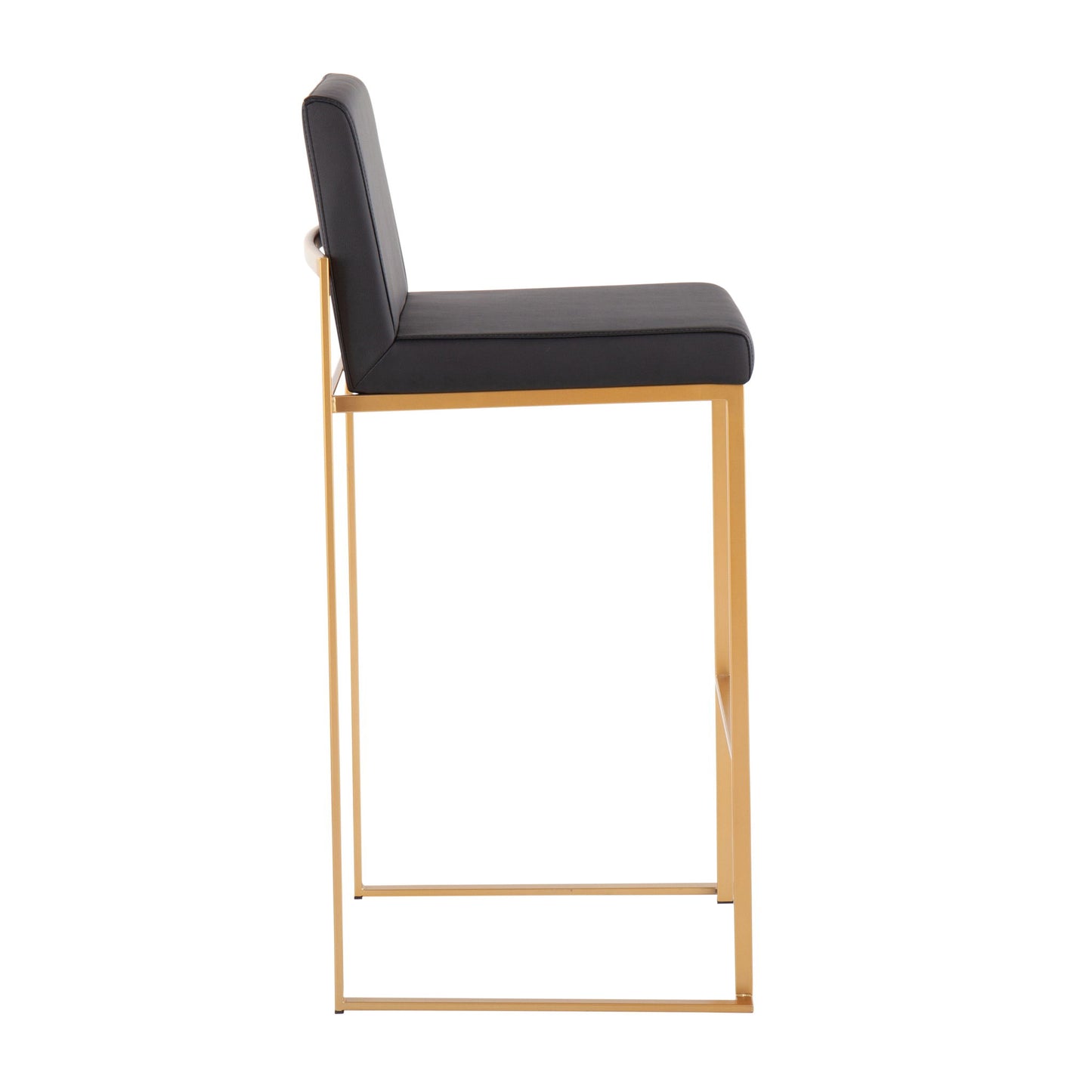 Fuji - Contemporary Design High Back Barstool (Set of 2) Lumi Source