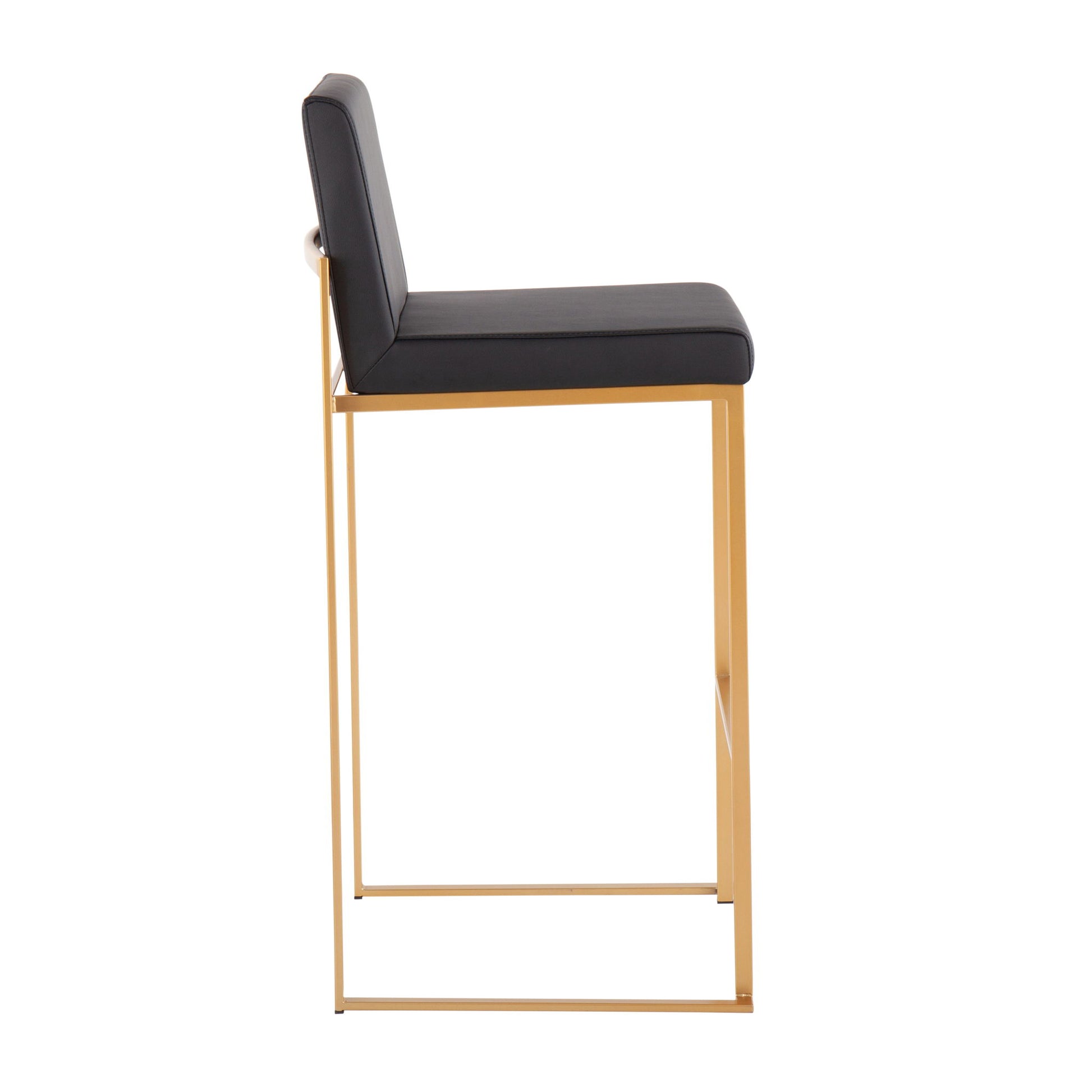 Fuji - Contemporary Design High Back Barstool (Set of 2) Lumi Source