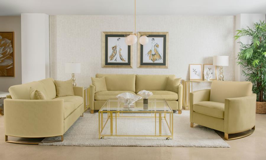 Corliss - Upholstered Arched Arm Sofa Set - Snoozhouse