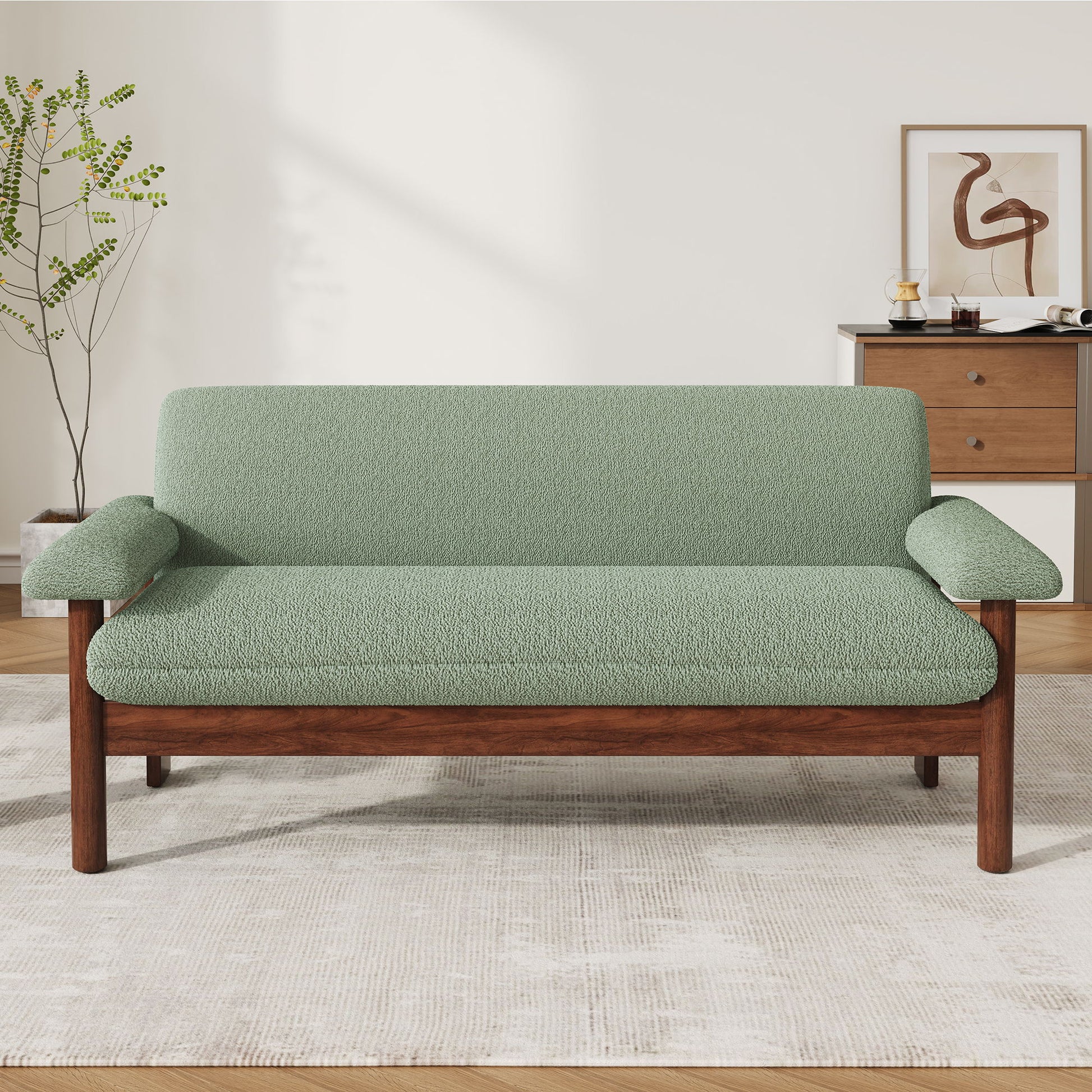 Loveseat Sofa 2 Seater Couch With Armrest Pillows Noble House