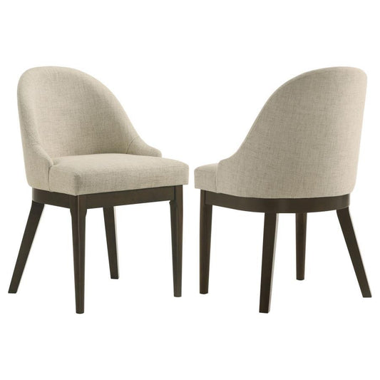 Reseda - Upholstered Dining Side Chair (Set of 2) - Beige Coaster Fine Furniture