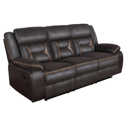 Greer - Upholstered Reclining Sofa Set CoasterEveryday