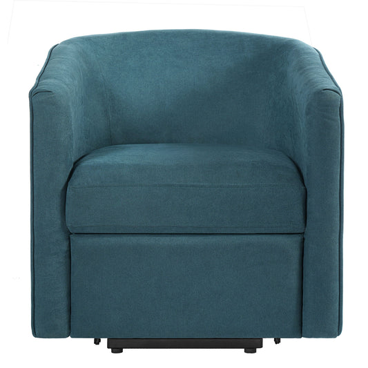 Power Lift Recliner Barrel Shape Reclining Chair With Footrest And Side Pocket Noble House