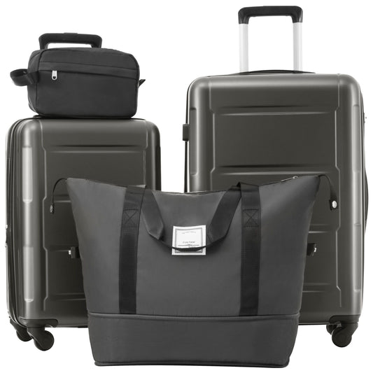 2 Piece Luggage Set With Bags Expanable Spinner Wheels ABS Lightweight Suitcase With Tsa Lock 20" / 24" Daily Nest