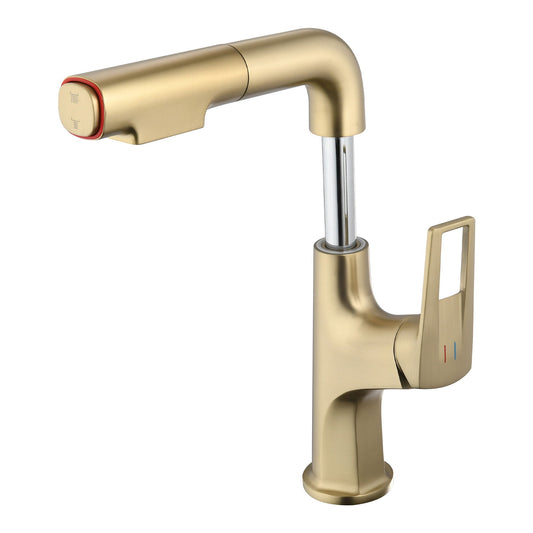 Pull Down Vessel Faucet With Lift Spout & Dual Spray Modes Daily Nest