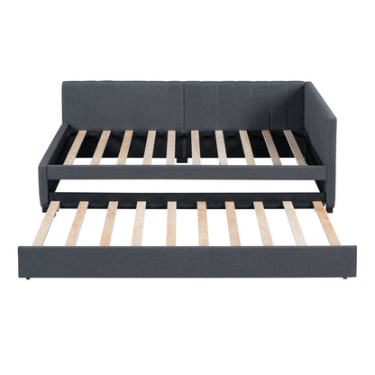 Upholstered Daybed, Sofa Bed Frame, No Box Spring Needed - Snoozhouse