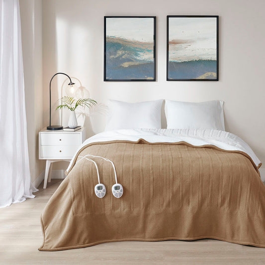 Full Heated Blanket - Brown Serta