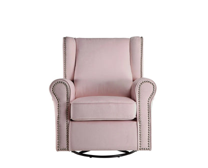 Tamaki - Glider Chair With Swivel - Pink Acme