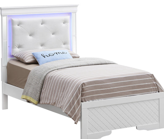 Bed With LED Light Accents Headboard Glory Furniture