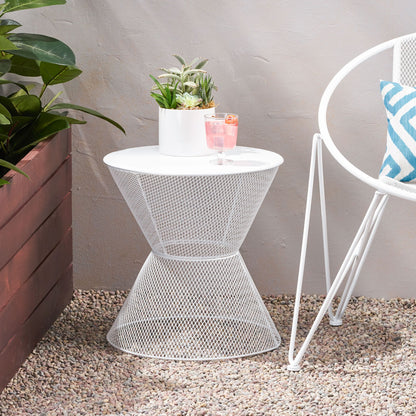 Nevada - Contemporary Side Table With Mesh Design Noble House
