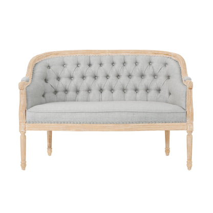French Country Chesterfield Style Tufted Loveseat Noble House