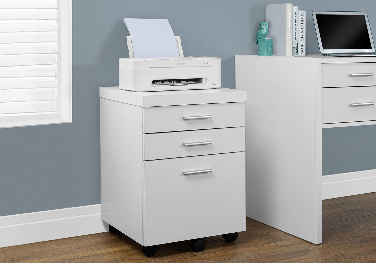 File Cabinet, Rolling Mobile, Storage Drawers, Printer Stand, Office, Contemporary & Modern 8th Street