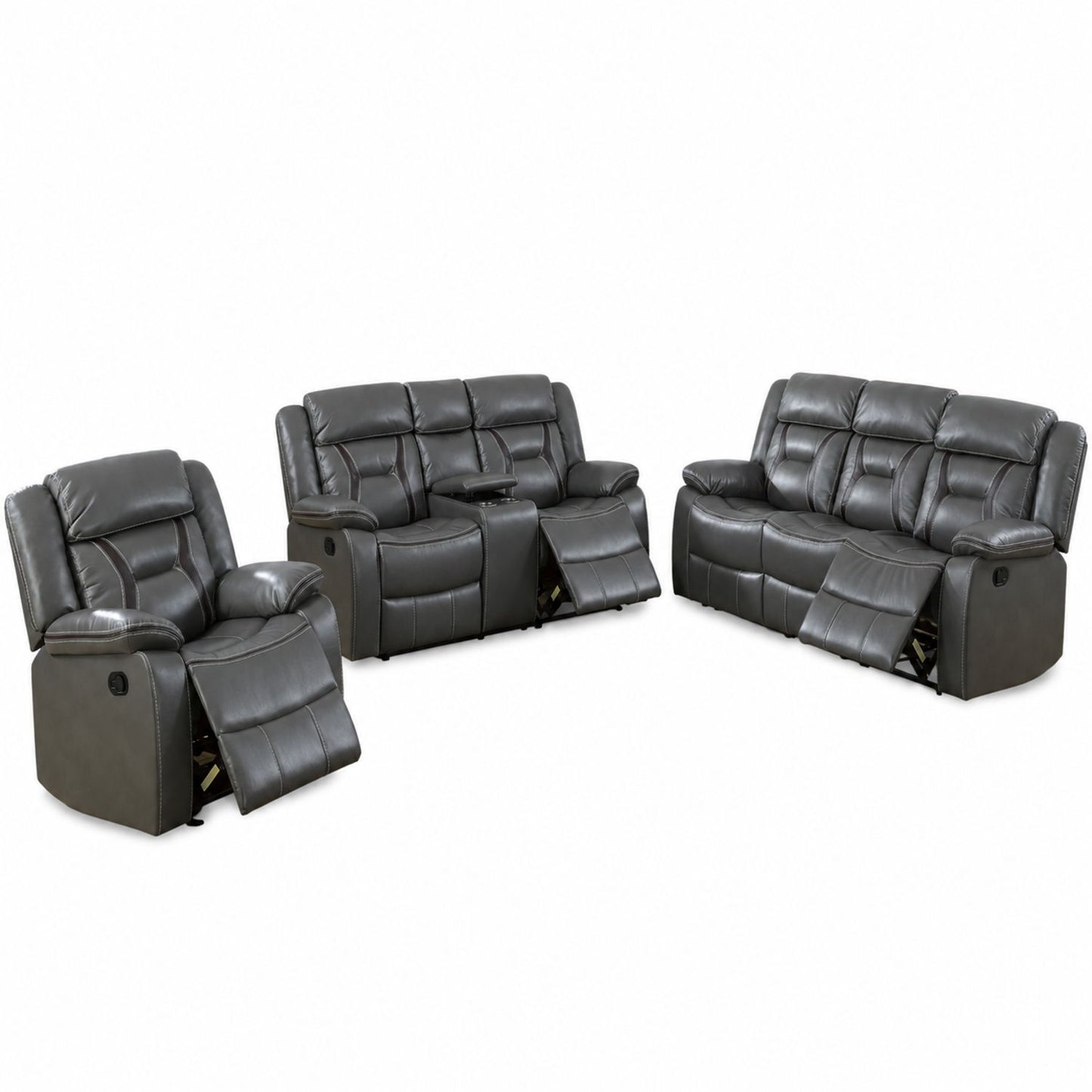 Living Room Set With Pillow Armrest And Tufted Backrest Home Essentials