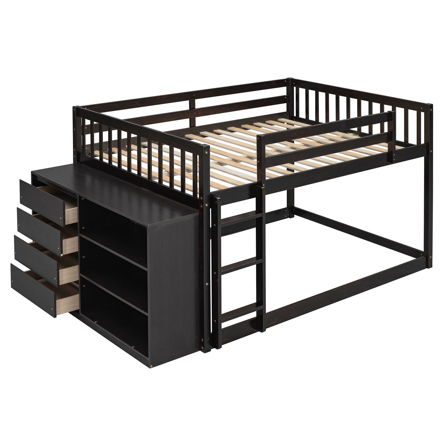 Bunk Bed With 4 Drawers And 3 Shelves DreamHaus