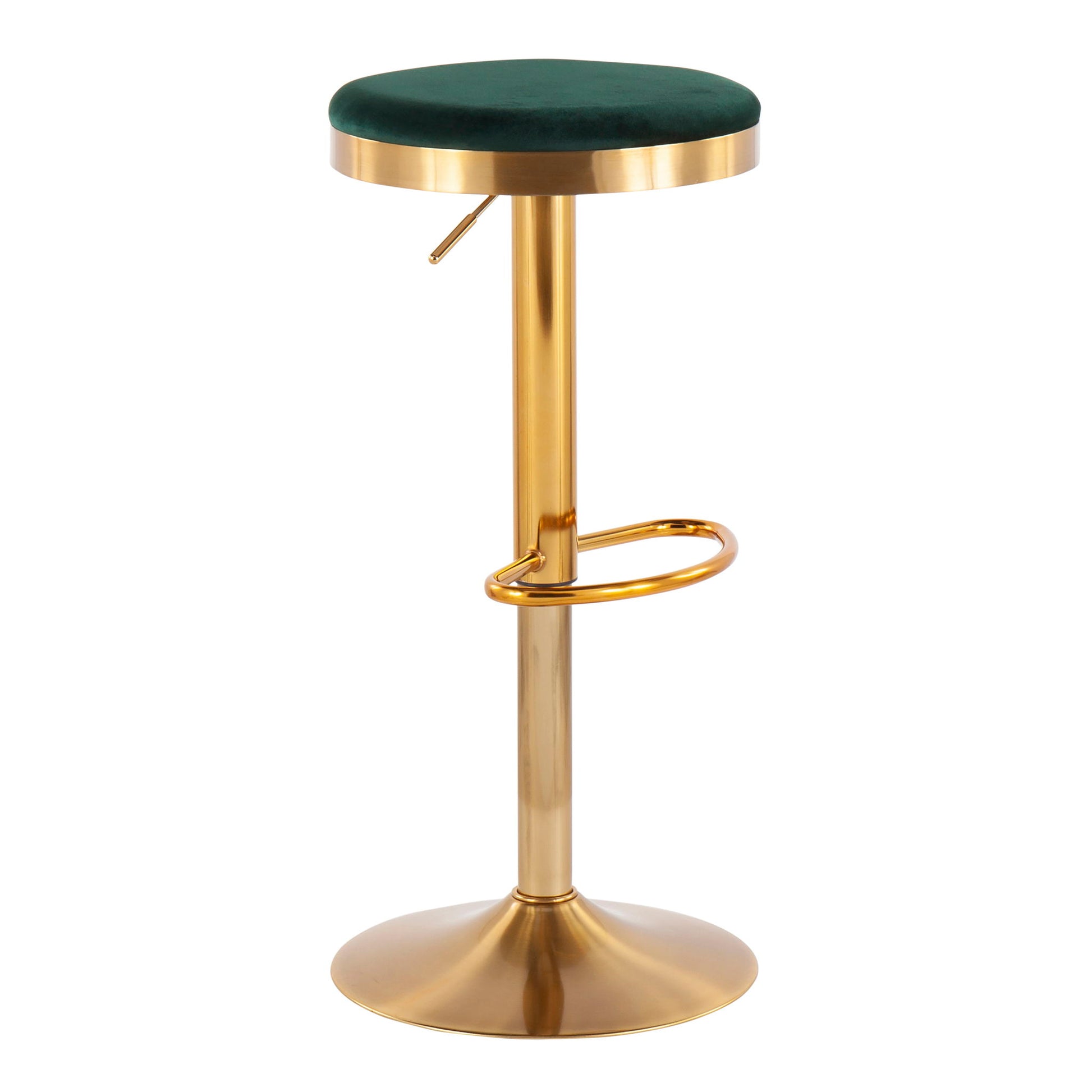 Dakota - Contemporary Upholste Adjustable Barstool (Set of 2) Lumi Source