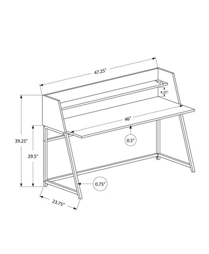 Computer Desk For Home Office Laptop, Storage Shelves, Contemporary & Modern 8th Street