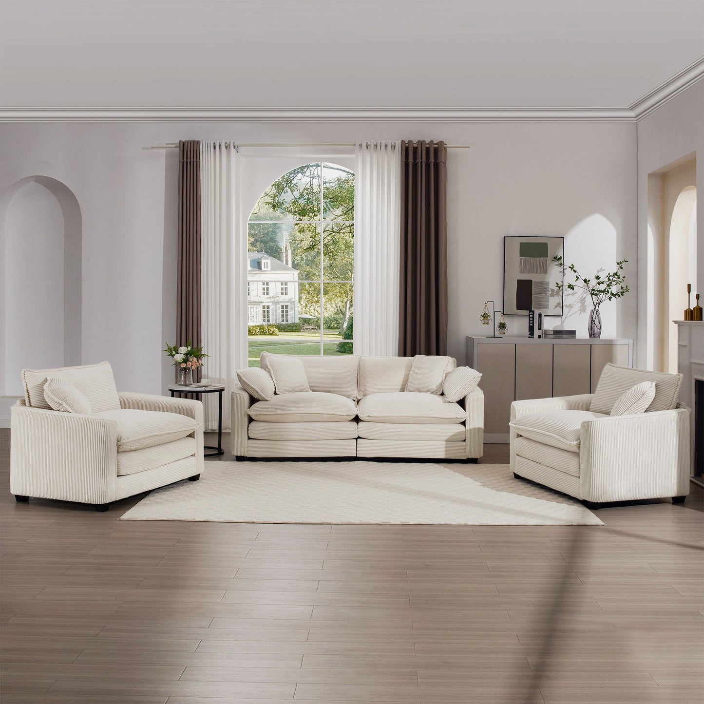 Elegant Oversized Sectional Sofa Set With Deep Seats And Flexible Layout Home Essentials