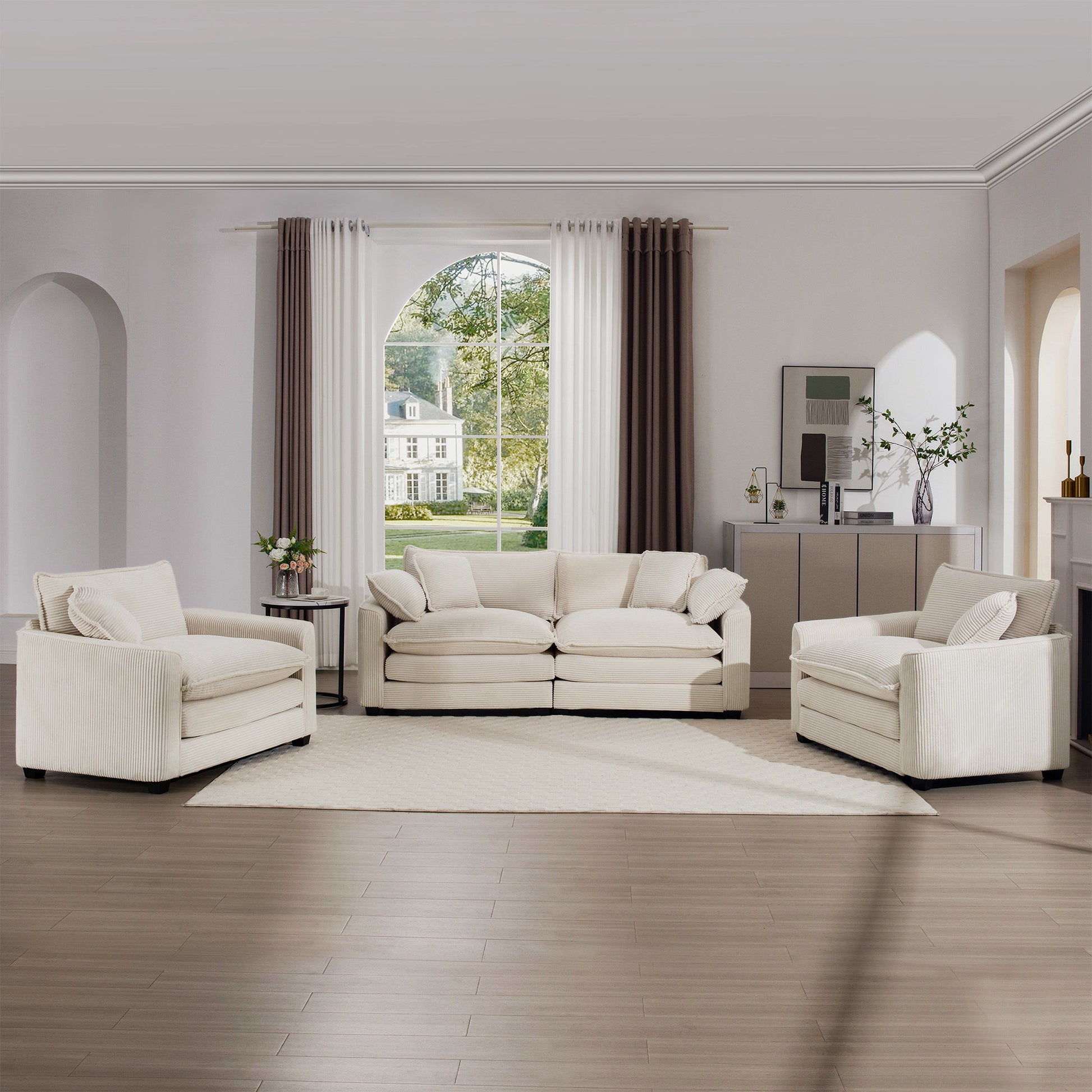 Elegant Oversized Sectional Sofa Set With Deep Seats And Flexible Layout Home Essentials