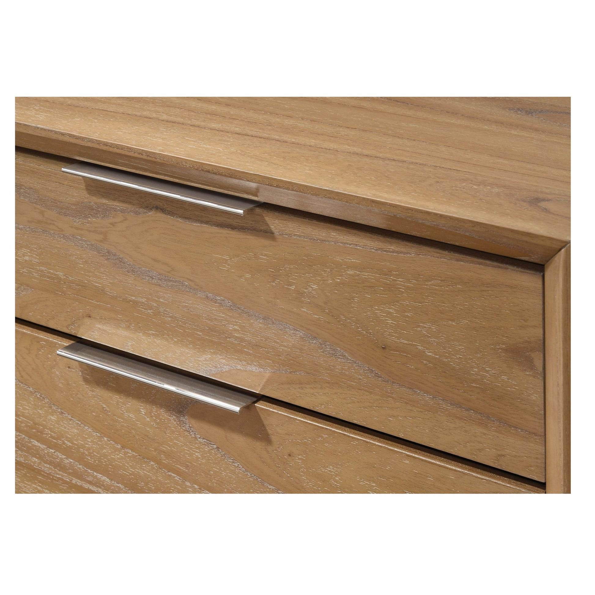 1 Piece 2 Drawer Nightstand - Natural Wood Home Essentials