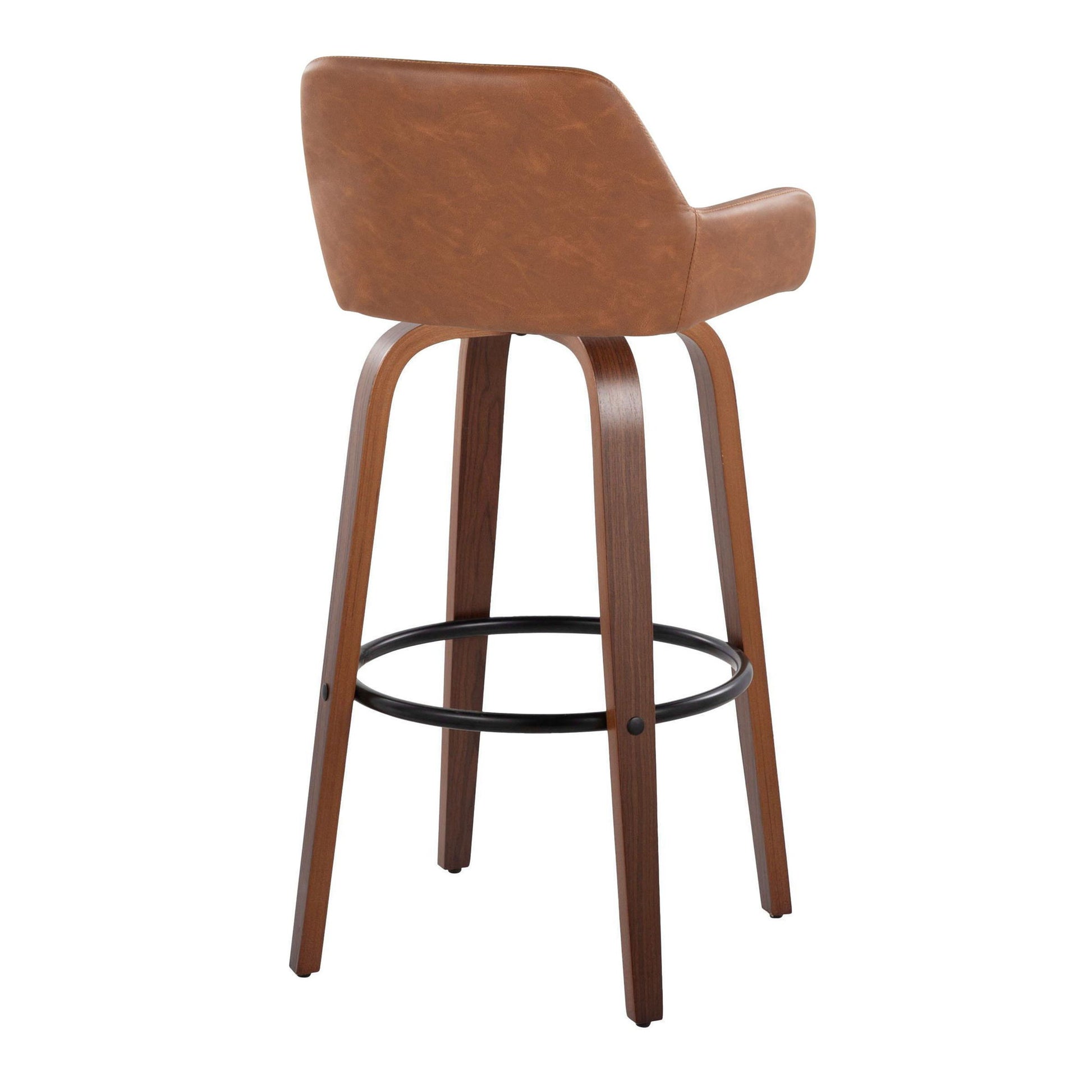 Daniella - Contemporary Fixed Height, Barstool & Swivel And Round Footrest (Set of 2) Lumi Source