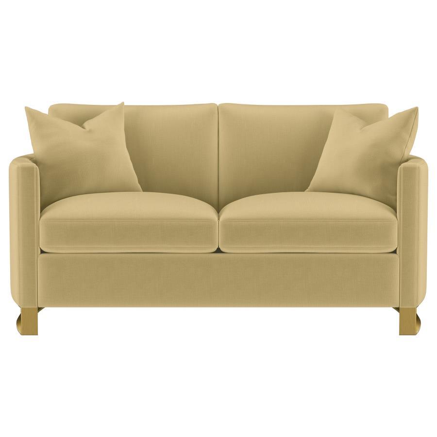 Corliss - Upholstered Arched Arm Loveseat CoasterElevations